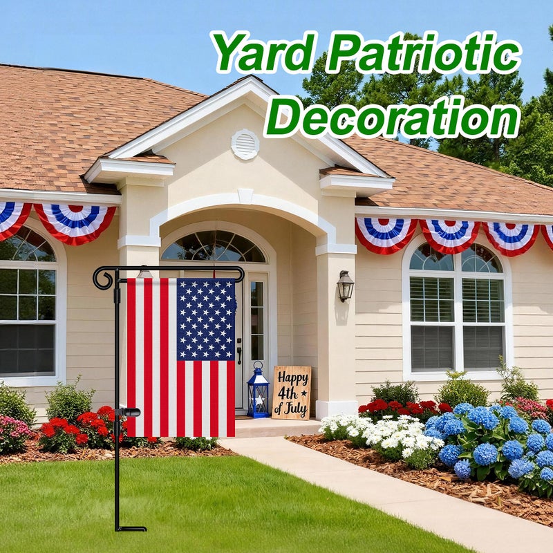 HOOSUN Garden Flag Stand Holder,Yard Flag Holder For Small Flags 12 x 18,Yard Sign Garden Flags Stake For Outside,Small Metal Garden Flag Pole For Yard With Tiger Clip - Image 4
